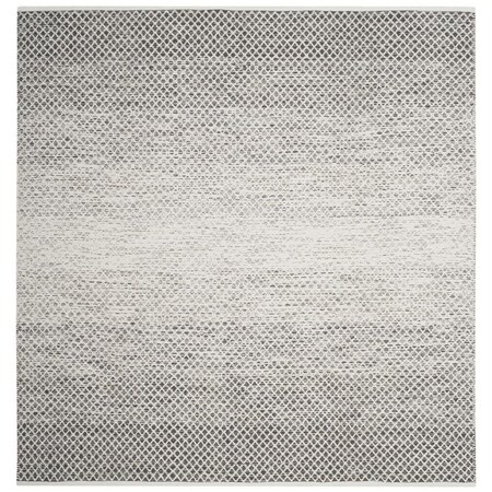 Safavieh Montauk Square Hand Woven Rug, Light Grey and Ivory - 6 x 6 ft. MTK601K-6SQ